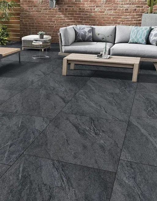 Pacific Anthracite Outdoor Stone Effect Floor Tile