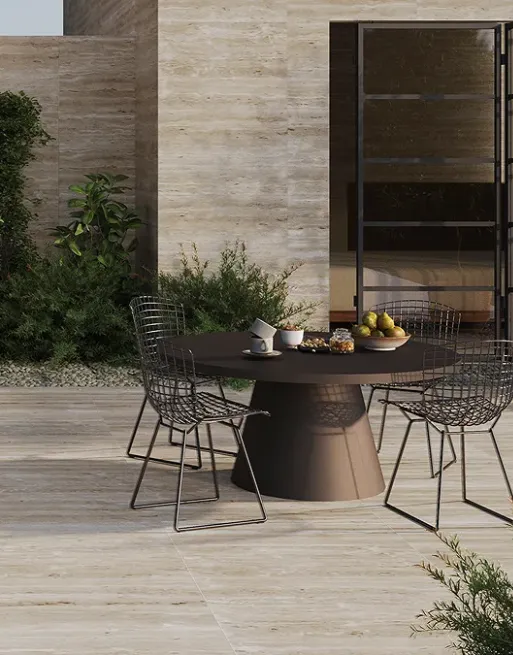 Reva Outdoor Brown Travertine Effect Wall & Floor Tiles