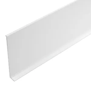 Aluminium skirting board white
