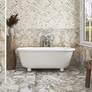 Calacatta Green Honed Ponte Marble Mosaic