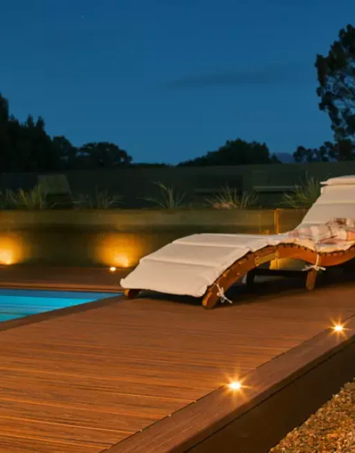 Composite Decking Sample in Tiki Torch 2