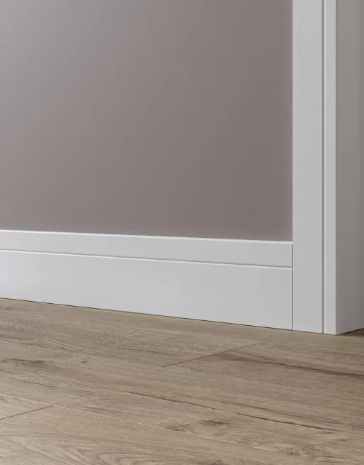 Howdens 4.2m Burford White Primed MDF Skirting Board 2