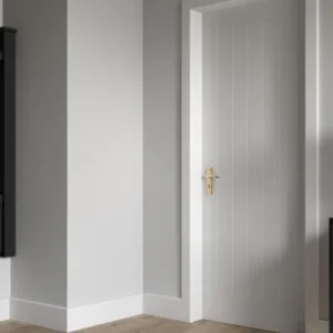 Howdens 4.2m x 144mm Pencil Round White Primed MDF Skirting Board Cover