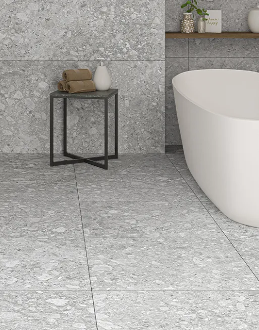 Maroni Grey Terrazzo Effect Wall & Floor Tiles