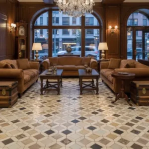 Multicolor Multi Finish Monarch Limestone Mosaic