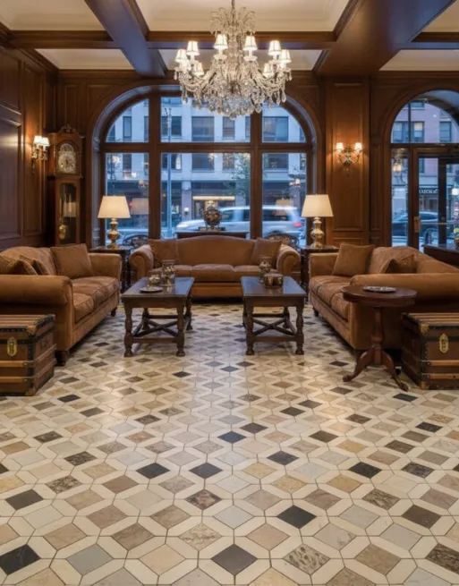 Multicolor Multi Finish Monarch Limestone Mosaic