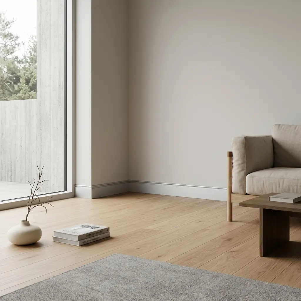 Aluminium Concealed Skirting Installed in Room