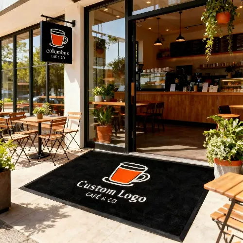 Custom Logo Mat For Coffee Shop
