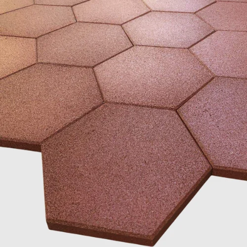 Hexagonal Rubber Tiles