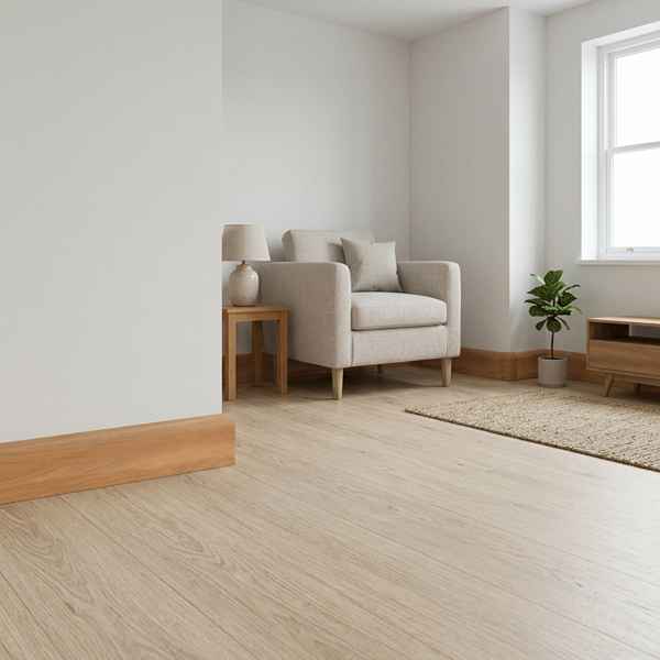 PVC Skirting S008 Installed in Living Room