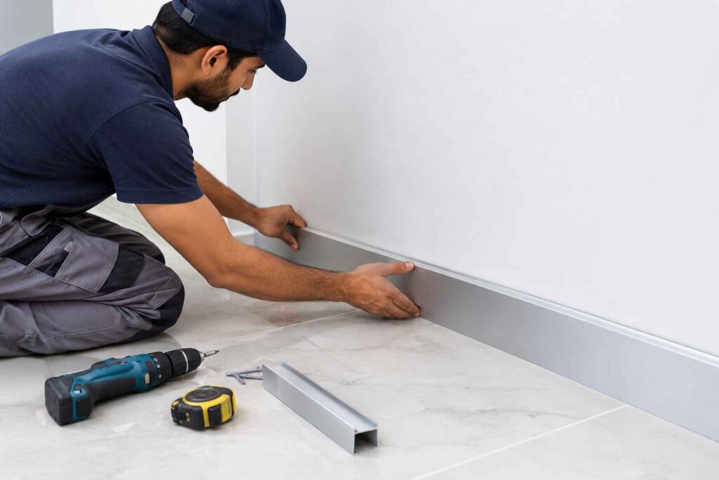 Installing Aluminum Skirting in a Modern Interior