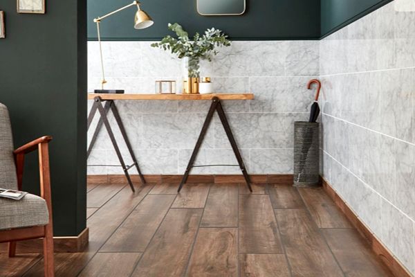 Wooden Skriting Installed in Room