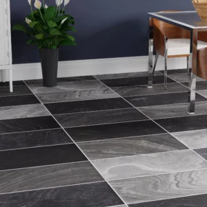 Black Honed Slate Terrazzo Flooring