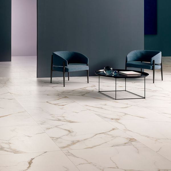 Calacatta Oro Tile in Living Room