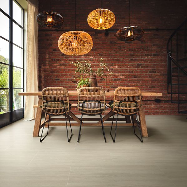 Champagne Travertino Flooring For Dining Room