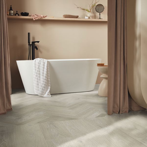 Clay Artisan Oak Planks Bathroom Flooring