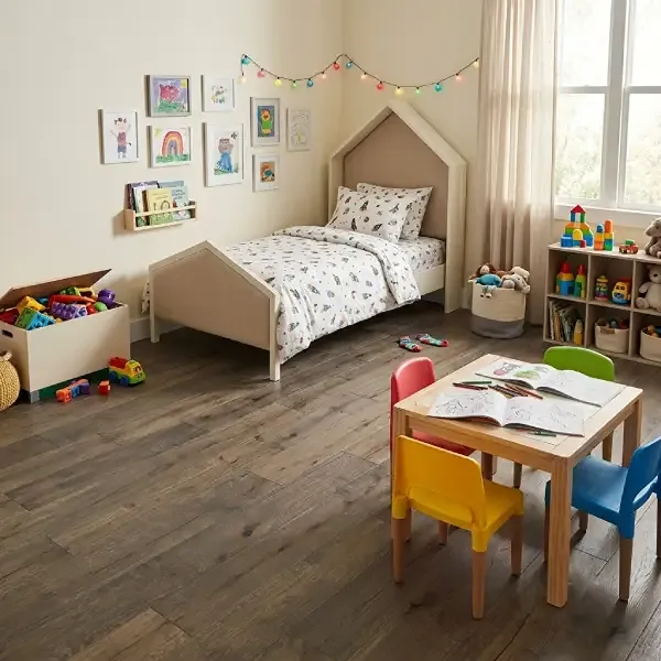 Developer Menlo Brown Flooring in Kids Room