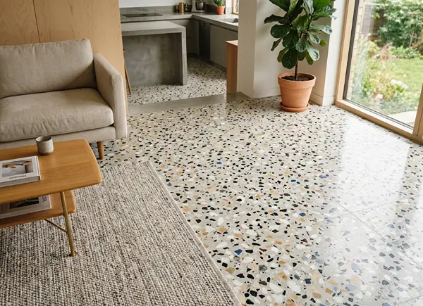 Durable Terrazzo Flooring Dubai with low maintenance polished finish