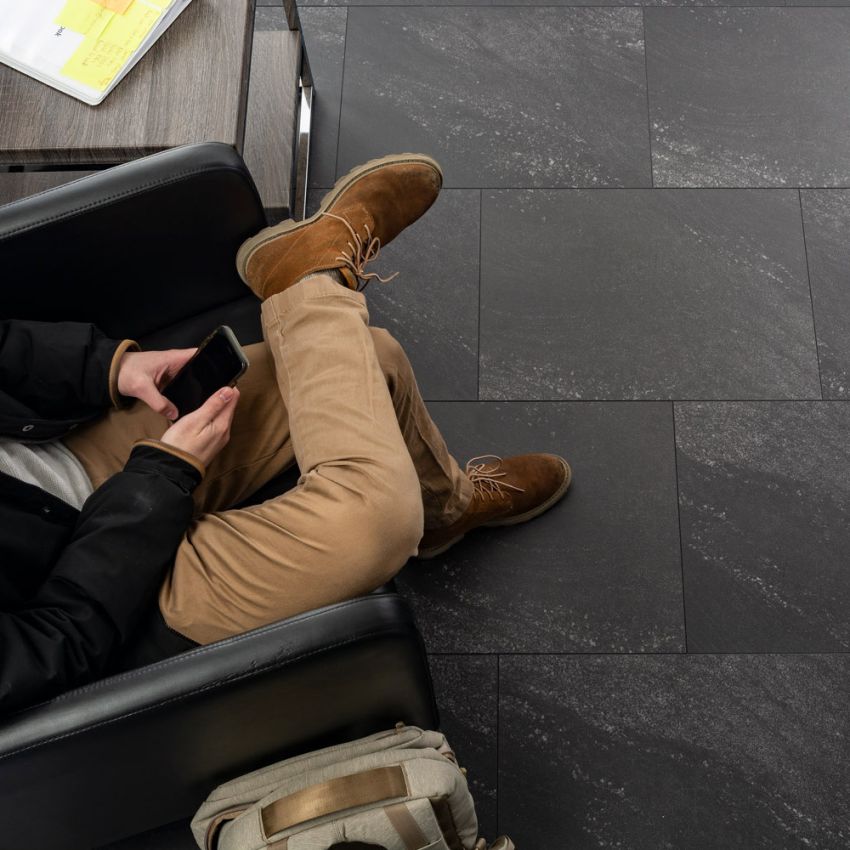 Enhanced Tile Vela Black Flooring