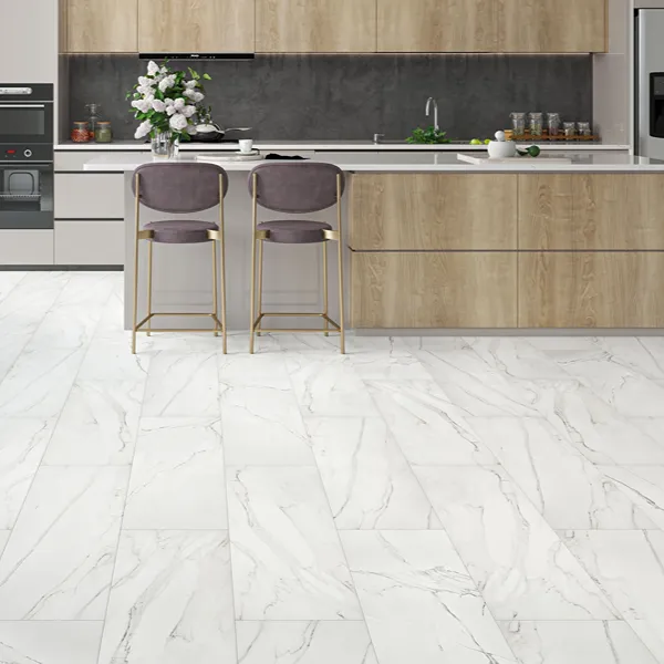 Marble Stone White Laminate Tile in Kitchen