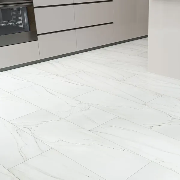 Marble Stone White Laminate Tile in Living Room