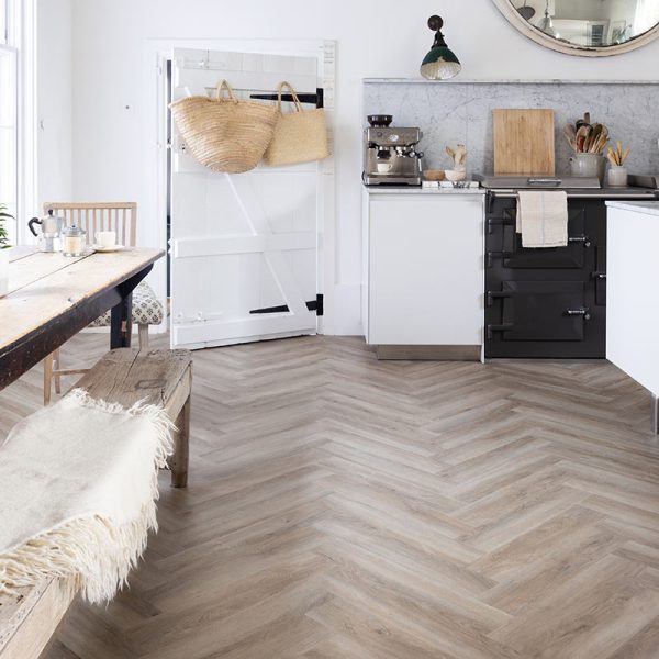 Oast herringbone Bathroom Flooring