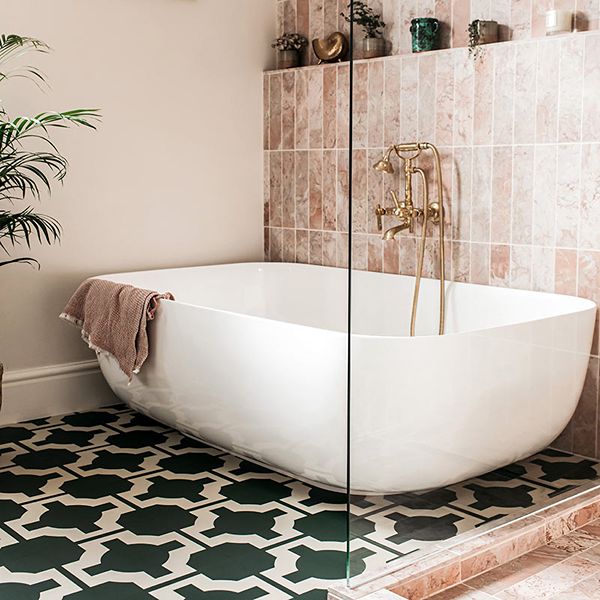 Parquet Hunter Green Bath Floor Tiles