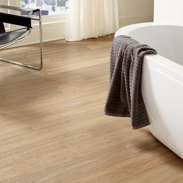 Sandstone 7mm Engineered Bamboo in bathroom