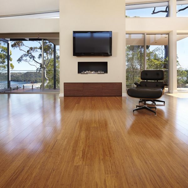 Verdura X Coffee Bamboo Flooring in Hall