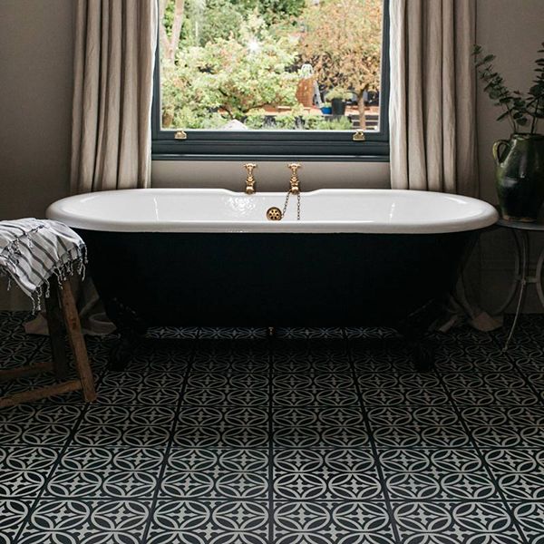 Walbrook Pastel Black Tiles For Bathroom