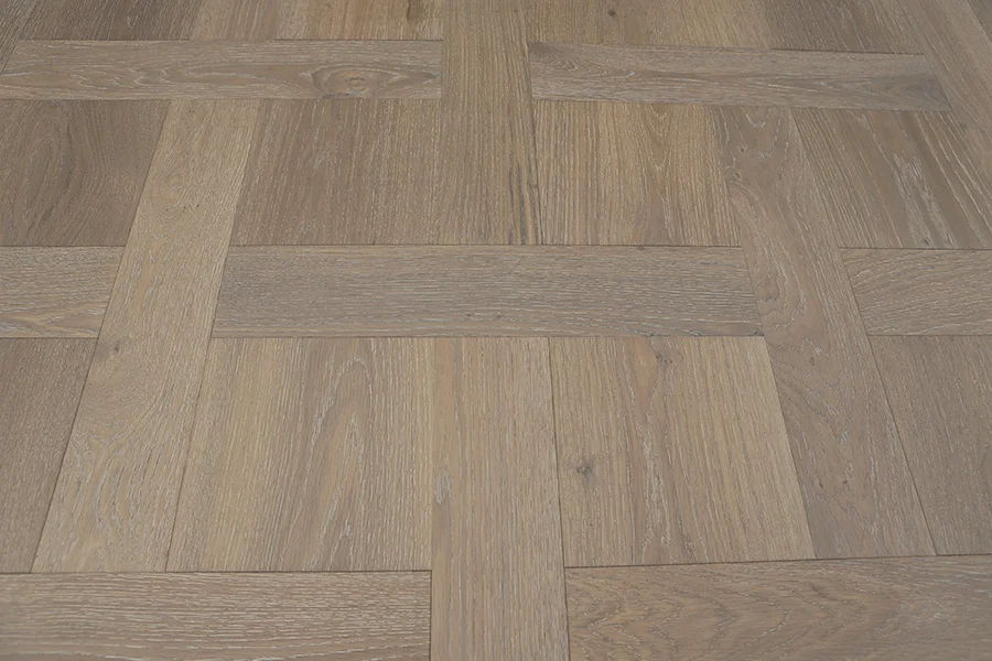 Fumed Limed Oak Basket Weave Flooring