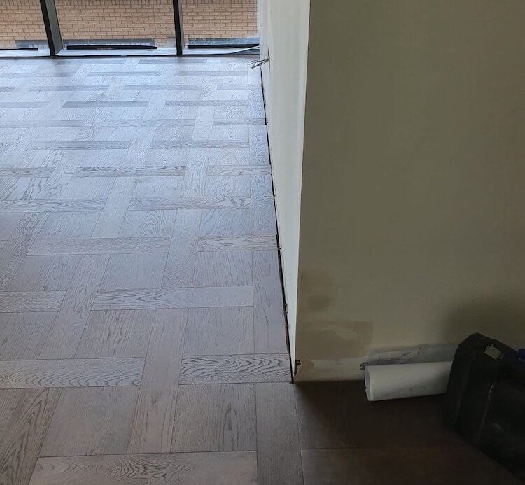 Pearl Grey Basket Weave Flooring