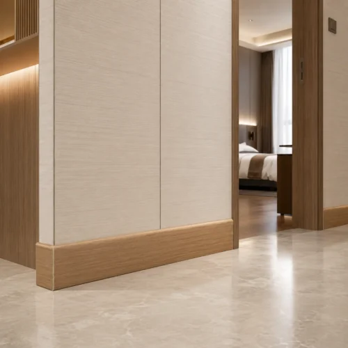 100mm Light Oak Grain Heavy-Duty WPC Skirting