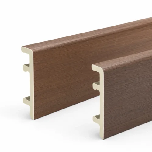 100mm Walnut Grain Heavy-Duty WPC Skirting - Image 2