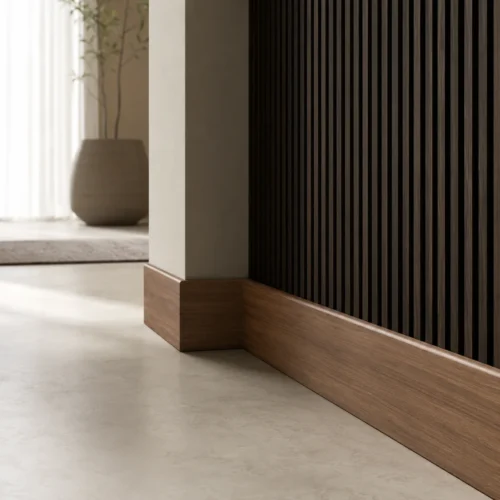 100mm Walnut Grain Heavy-Duty WPC Skirting 2