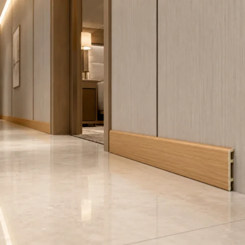 60mm Light Oak Slim WPC Skirting Board