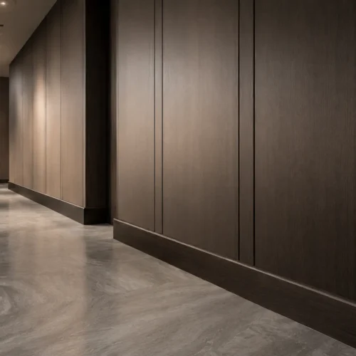 80mm Dark Brown Wood Grain WPC Skirting