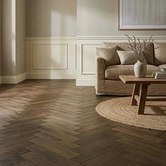 Affogato Rustic Oak Herringbone Flooring