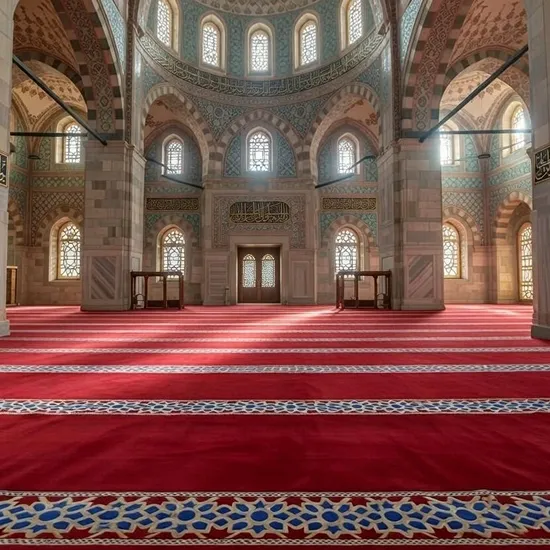 Deep Red Mosque Carpet