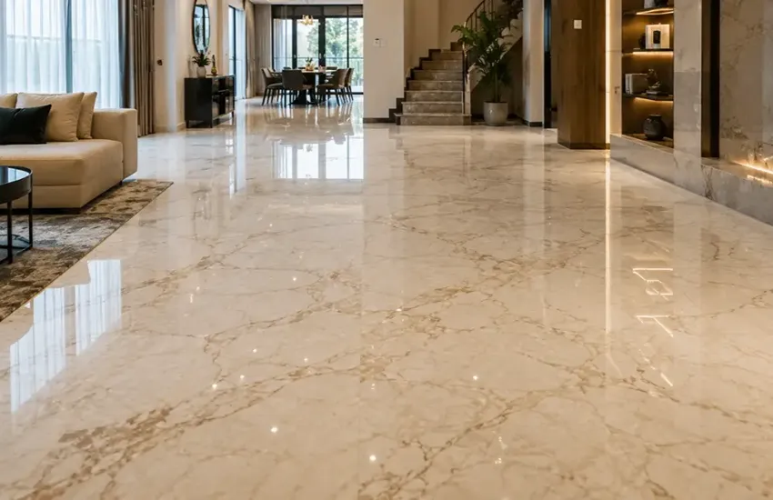 Large-Format Marble Floors