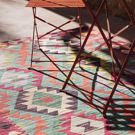 Multicolor Patterned Outdoor Rug