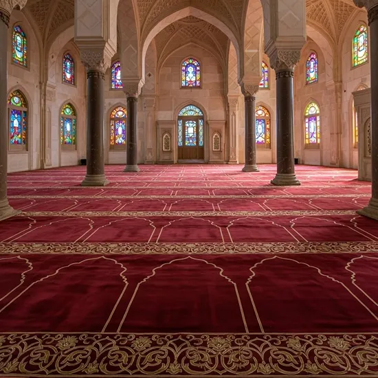 Shah Red Mosque Prayer Carpet