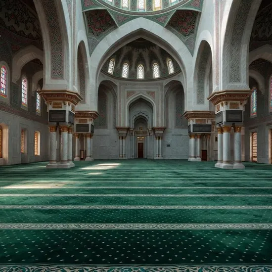Wazir Deep Green Masjid Carpet